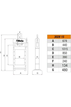 Pressa Idraulica Con Pistone Mobile 15T 2