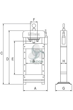 Pressa Idraulica Con Pistone Mobile 30T 2
