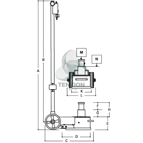 Sollevatore Oleopneumatico 40-20T