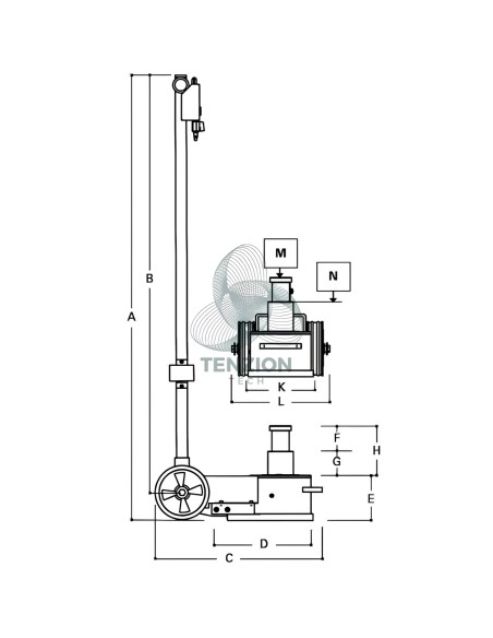 Sollevatore Oleopneumatico 40-20T
