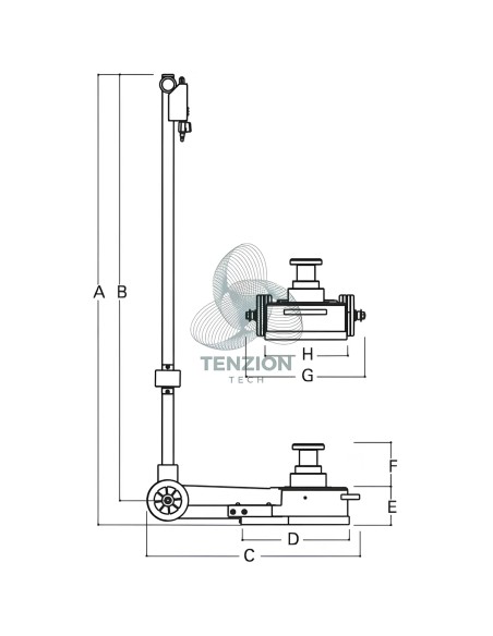Sollevatore Oleopneumatico 60-30-15T