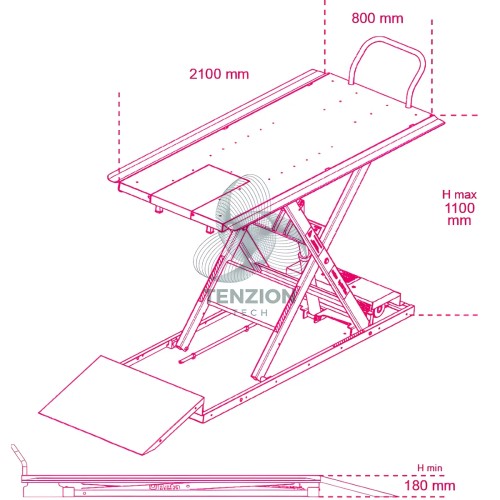 Sollevatore Moto Elettroidraulico 600Kg