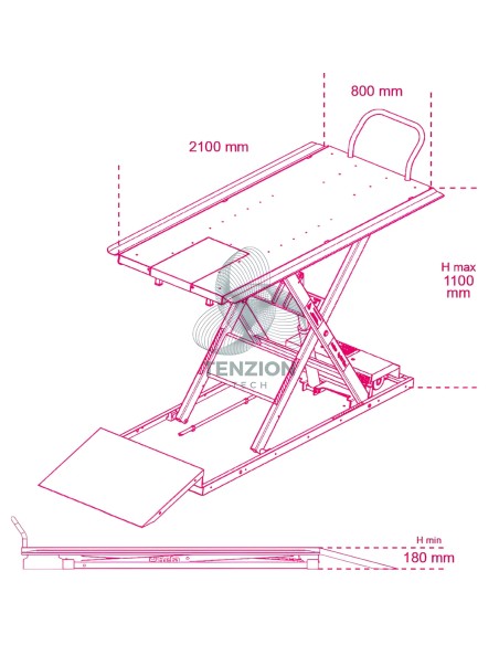 Sollevatore Moto Elettroidraulico 600Kg