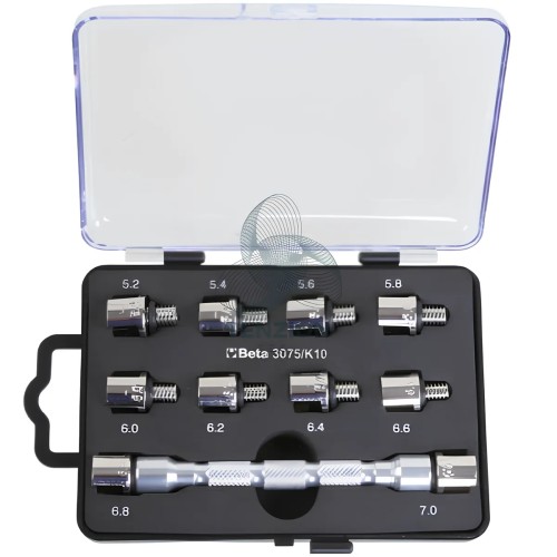 Set Chiave Universale Testina Intercambiabile Con 10 Inserti Serraggio Ruote 5,2-7,0mm