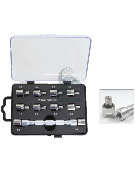 Set Chiave Universale Testina Intercambiabile Con 10 Inserti Serraggio Ruote 5,2-7,0mm