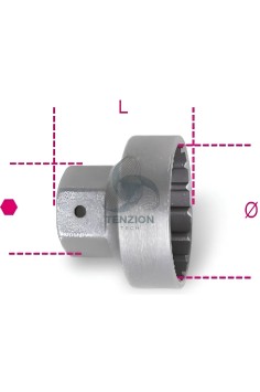 Chiave A Bussola Estrattore Per Movimento Centrale 16 Tacche 1/2" 2
