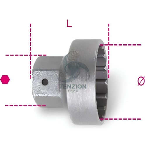 Chiave A Bussola Estrattore Per Movimento Centrale 16 Tacche 1/2"