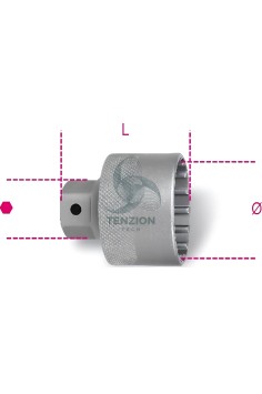 Chiave A Bussola Estrattore Per Movimento Centrale 16 Tacche 1/2" 2