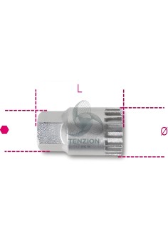 Chiave A Bussola Estrattore Per Movimento Centrale 20 Tacche 1/2" 2