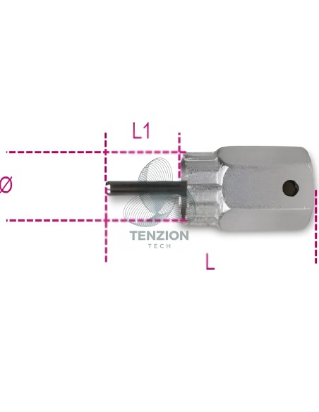 Chiave Estrattore Per Ruote Libere Shimano A Cassetta Con Perno Guida 1/2"