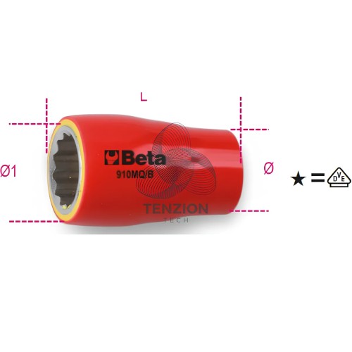Chiave A Bussola Poligonale 3/8" Isolata 1000V