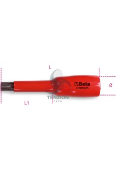 Chiave A Bussola Maschio XZN 3/8" Isolata 1000V
