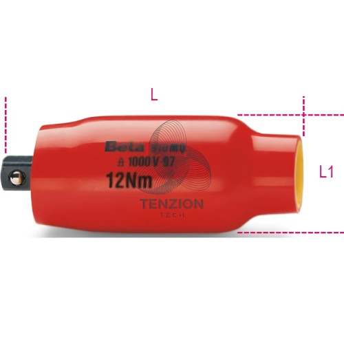 Prolunga Pretarata 12Nm Attacco Quadro Femmina 3/8" Isolata 1000V