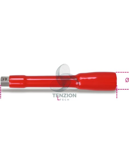 Prolunga Quadro Maschio Femmina 3/8" 140mm Isolata 1000V