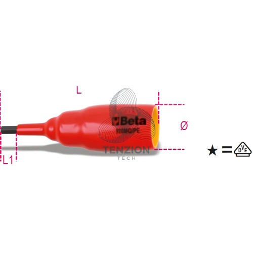 Chiave A Bussola Maschio Esagonale 1/2" Isolata 1000V