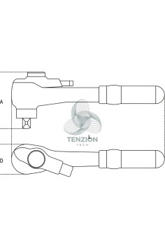 Cricchetto Reversibile Con Sistema Di Bloccaggio Attacco Quadro Maschio 1/2" Isolato 1000V 2