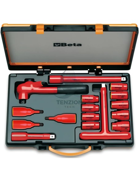 Set 12 Chiavi A Bussola Esagonali Maschio E Accessori 1/2" Isolati 1000V