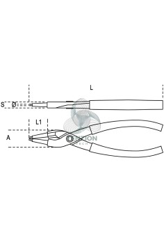Pinza A Becchi Dritti Per Anelli Elastici Fori Manici PVC Antiscivolo Con Sistema Anticaduta H-SAFE 2