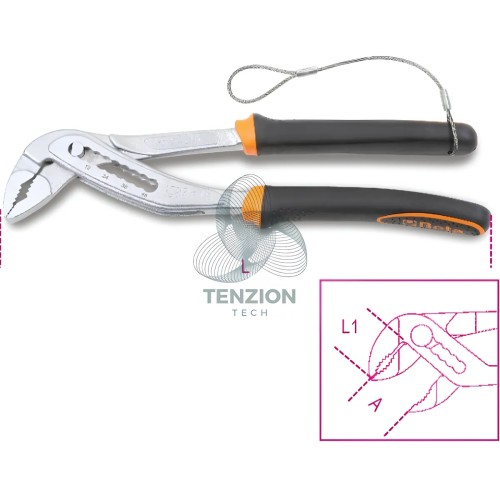 Pinza Regolabile A Cerniera Chiusa Impugnatura Bimateriale Con Sistema Anticaduta H-SAFE