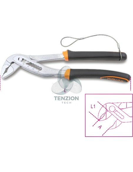 Pinza Regolabile A Cerniera Chiusa Impugnatura Bimateriale Con Sistema Anticaduta H-SAFE