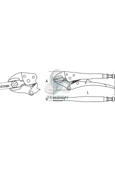 Pinza Regolabile Autobloccante Ganasce Concave Con Sistema Anticaduta H-SAFE 2