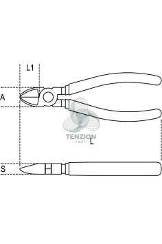 Tronchese A Taglienti Diagonali Impugnatura Bimateriale Con Sistema Anticaduta H-SAFE 2