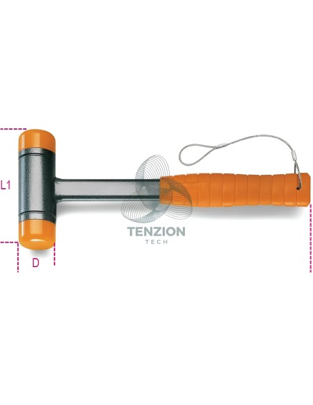 Mazzuola Antirimbalzo Con Battenti Intercambiabili Sistema Anticaduta H-SAFE