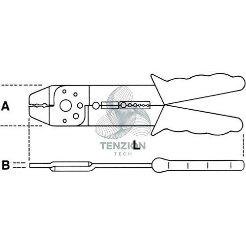 Pinza Per Capicorda Preisolati Modello Standard 0-6mm² Con Sistema Anticaduta H-SAFE