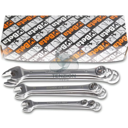 Set 11 Chiavi Combinate Acciaio Inox 6-19mm