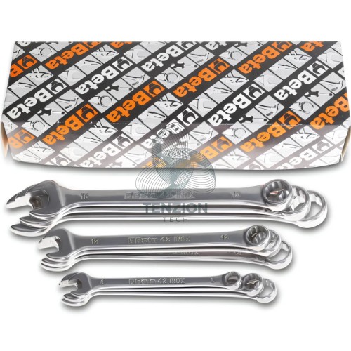 Set 9 Chiavi Combinate Acciaio Inox 1/4"-3/4"
