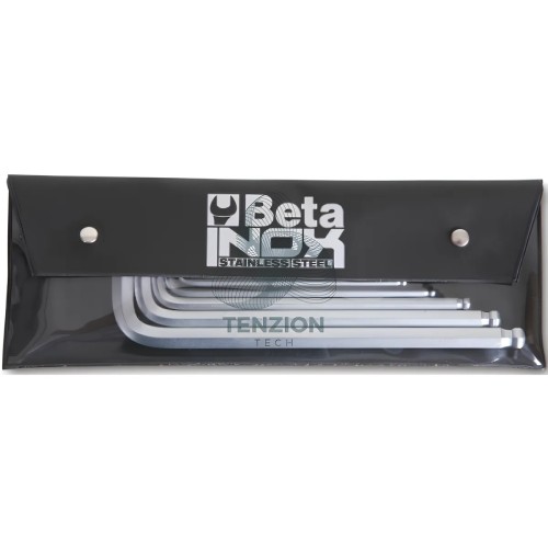 Set 6 Chiavi Maschio Esagonali Piegate Con Estremità Sferica Acciaio Inox 2,5-8mm