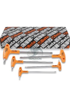 Set 5 Chiavi Maschio Esagonali Piegate Con Impugnatura Di Manovra Acciaio Inox 2,5-6mm