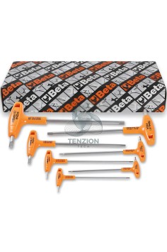 Set 7 Chiavi Maschio Esagonali Piegate Con Impugnatura Di Manovra Acciaio Inox 3/32"-5/16"