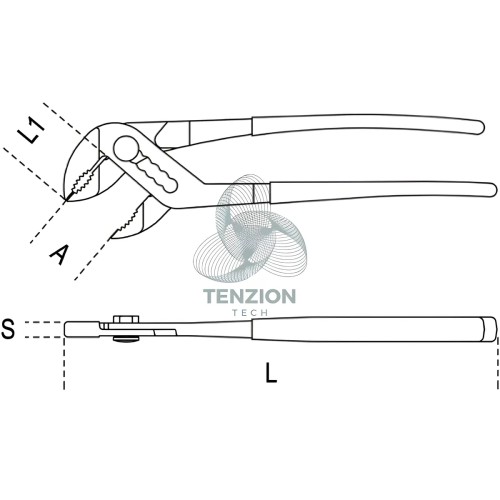 Pinza Regolabile Cerniera Chiusa Acciaio Inox
