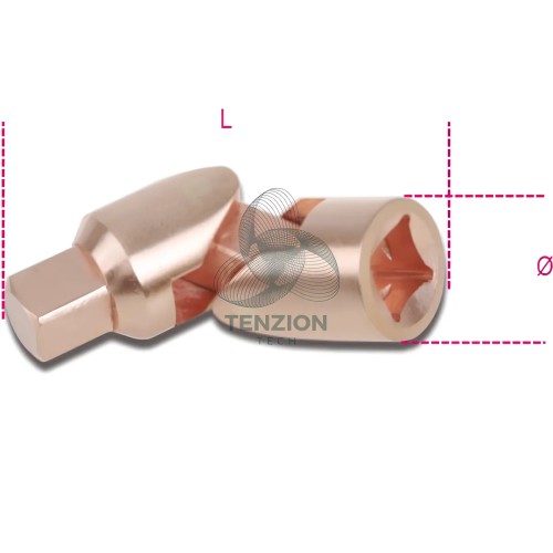 Snodo Attacco Quadro Maschio Femmina 1/2" Antiscintilla