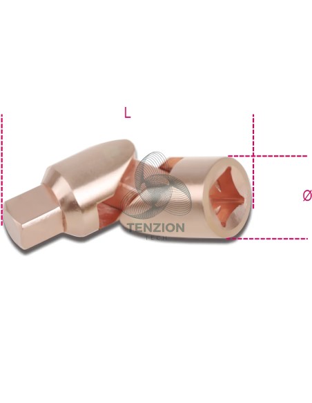 Snodo Attacco Quadro Maschio Femmina 1/2" Antiscintilla