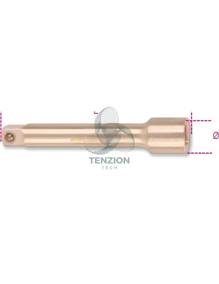 Prolunga Attacco Quadro Maschio Femmina 3/4" 200mm Antiscintilla