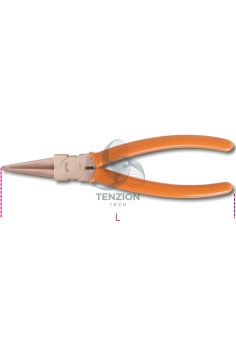 Pinza A Becchi Dritti Per Anelli Elastici Fori 200mm Manici PVC Antiscivolo Antiscintilla