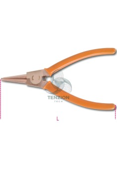 Pinza A Becchi Dritti Per Anelli Elastici Alberi 200mm Manici PVC Antiscivolo Antiscintilla