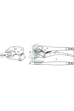 Pinza Regolabile Autobloccante Ganasce Concave Antiscintilla 2