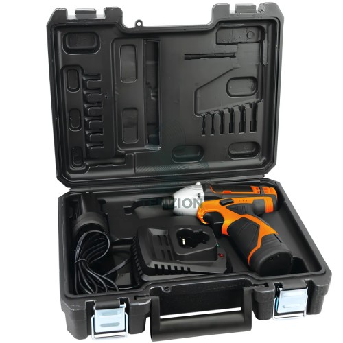 Kit Avvitatore A Impulsi Reversibile 1/4" 12V 80Nm Batterie 2x2Ah E Caricabatterie