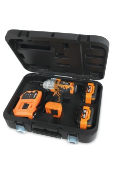 Kit Avvitatore A Impulsi Reversibile Brushless 1/2" 20V 1200Nm Batterie 2x6Ah E Caricabatterie 2