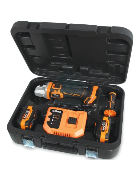 Kit Smerigliatrice Angolare Brushless Ø125/115mm 20V Batterie 2x4Ah E Caricabatterie