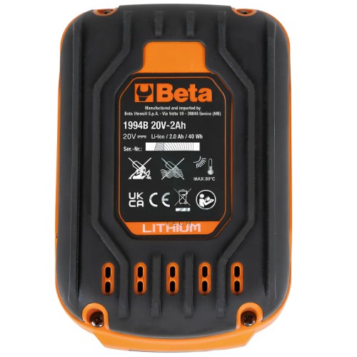 Batteria Ioni Litio 20V 2Ah Per Utensili Beta
