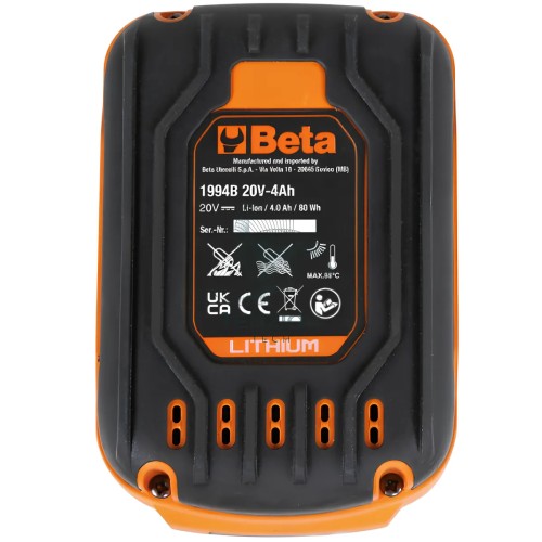 Batteria Ioni Litio 20V 4Ah Per Utensili Beta