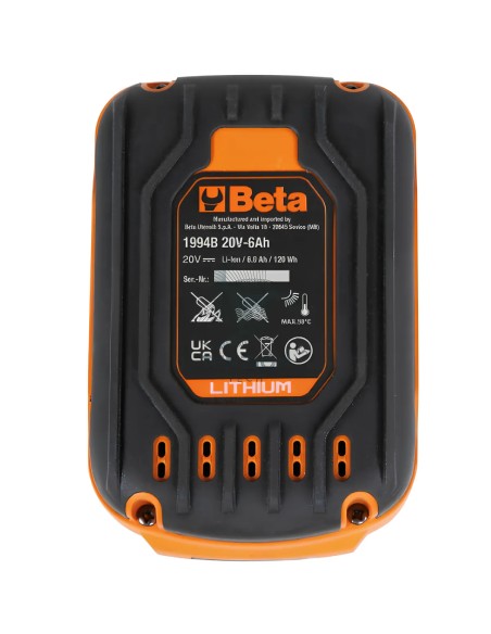 Batteria Ioni Litio 20V 6Ah Per Utensili Beta