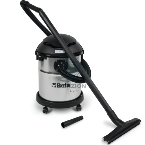 Bidone Aspiratutto Aspiratore Solidi Liquidi Acciaio Inox 1200W 20LT