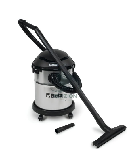 Bidone Aspiratutto Aspiratore Solidi Liquidi Acciaio Inox 1200W 20LT