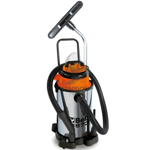 Bidone Aspiratutto Aspiratore Solidi Liquidi Acciaio Inox 1100W 30LT