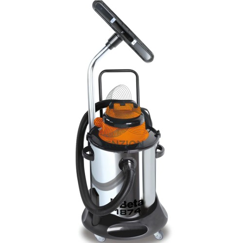 Bidone Aspiratutto Aspiratore Solidi Liquidi Acciaio Inox 1350W 50LT